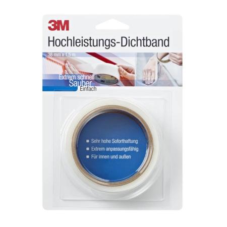 3M™ Hochleistungs-Dichtband, Transluzent, 38 mm x 1.5 m, 1.0 mm, Kurzrolle