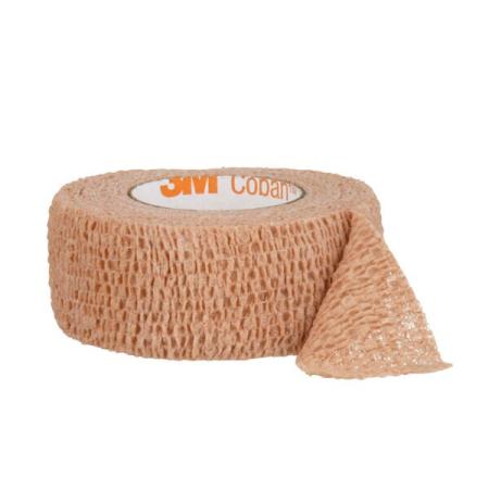 3M™ Coban™ Selbsthaftender Stütz- und Fixierverband, 1581, beige, 2,5 cm x 4,5 m (gedehnt), 30 / CV, individuell verpackt