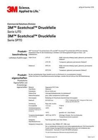 3M™ Scotchcal™ Druckfolie IJ70-10 Weiß (1,52m x 50m)