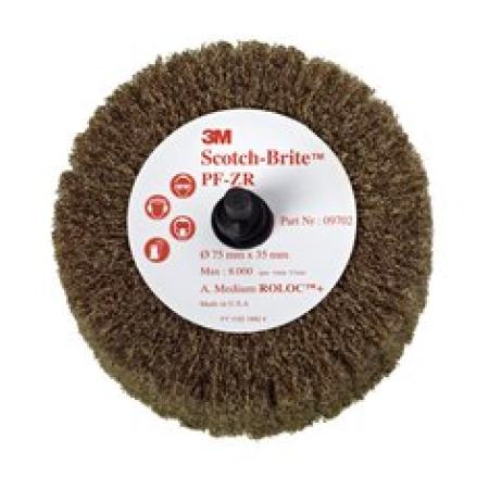 Scotch-Brite™ Roloc™ Lamellenbürste PF-ZR, braun, 63 mm x 32 mm, A MED