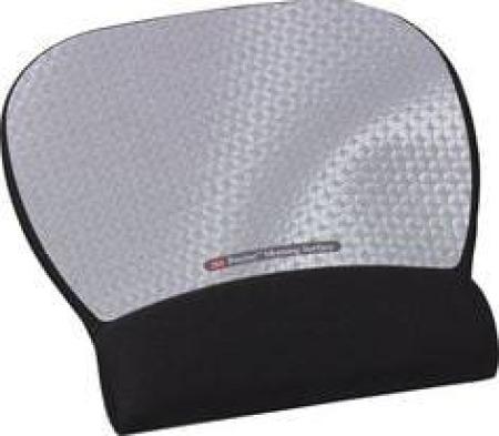 3M™ Handgelenkauflage MW311MX, 22,1 x 23,4 x 2,0 cm, schwarz, Silber, 1 Stück