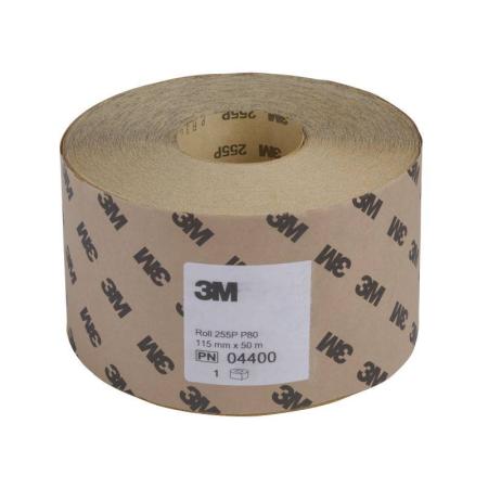 3M™ Schleifpapier Rollen 255P, 115 mm x 50 m, P80, 04400