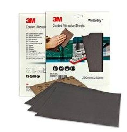 3M™ Wetordry™ Papierschleifbogen 734, 230 mm x 280 mm, P600 (IPS)