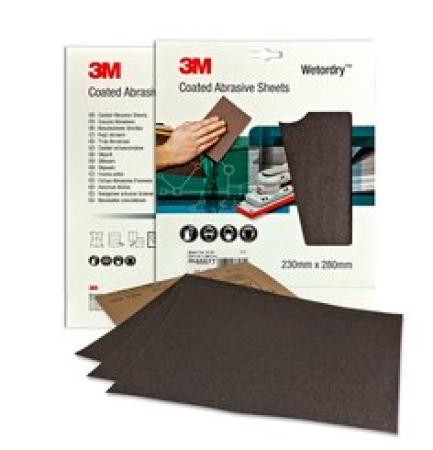 3M™ Wetordry™ Papierschleifbogen 734, 230 mm x 280 mm, P120 (IPS)
