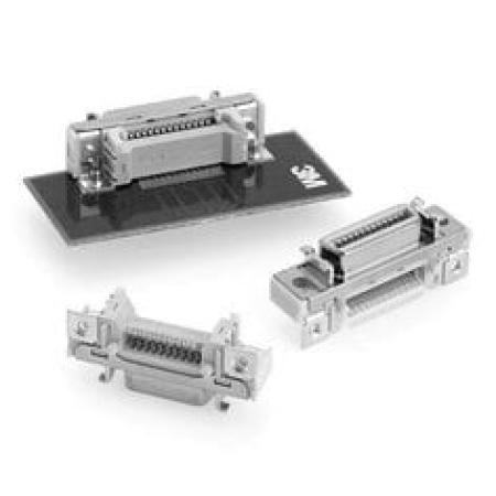 3M™ 10214-1210, SMT Stecker MDR Steckerbuchse, 90° abgewinkelt, 14-pol, 102 Serie, 1,27 mm, 0,50 µm Au
