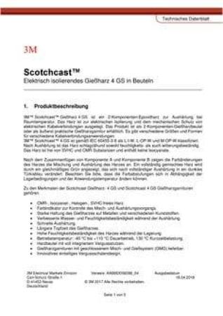 3M™ Scotchcast™ 92-NBA 1HI Gießharz-Verbindungsgarnitur, flammenwidrig/chemikalienbeständig, 0,6/1 kV, 4x 1,5 - 10, 5x 1,5 - 6 mm²