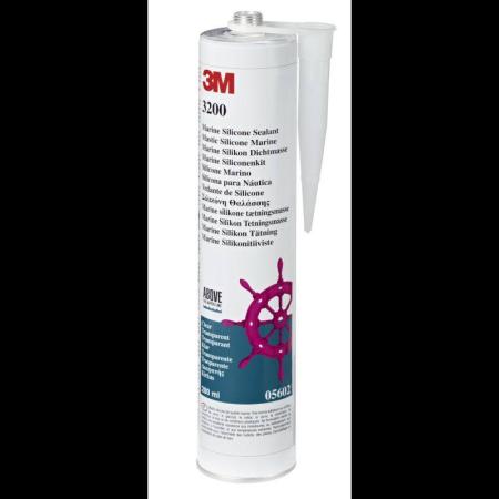3M™ Marine Kleb- und Dichtmasse auf Silikonbasis 3200, Transparent, 280 ml