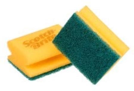 Scotch-Brite™ Schwamm 374, Gelb/Grün, 70 mm x 150 mm, 10/Packung