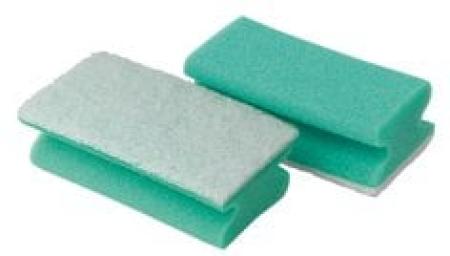 3M™ Scotch-Brite™ Schwamm 108, Grün/Weiß, 70 mm x 130 mm, 10 x 10 Stück / Karton