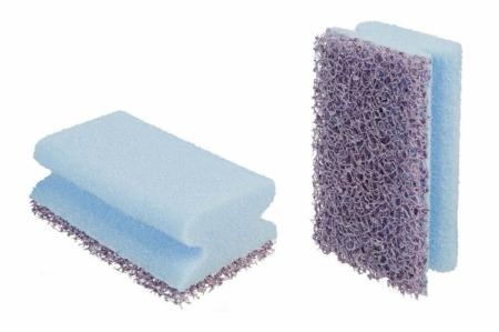 3M™ Scotch-Brite™ Gering kratzender Schwamm NS2020, Blau/Violett, 70 mm x 130 mm, 8 x 6 Stück / Karton