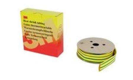 3M™ HSR Dünnwandiger Warmschrumpfschlauch auf Rolle, Grün-Gelb, 19/9,5 mm, 5 m, Spenderbox