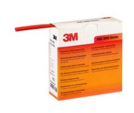 3M™ HSR 3000 Dünnwandiger Warmschrumpfschlauch auf Rolle, Rot, 9/3 mm, 7 m, Spenderbox