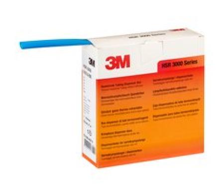 3M™ HSR 3000 Dünnwandiger Warmschrumpfschlauch auf Rolle, Blau, 6/2 mm, 10 m, Spenderbox