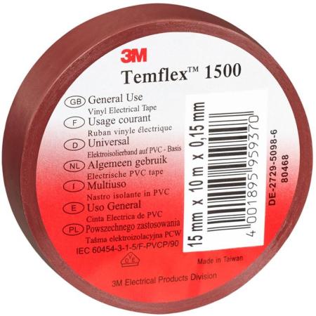 3M™ Temflex™ 1500 Vinyl Elektro-Isolierband, Braun, 19 mm x 25 m, 0,15 mm