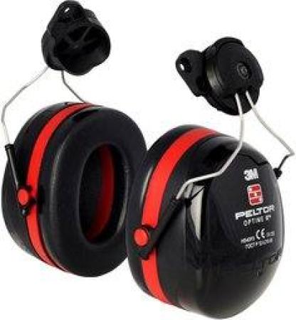 3M™ PELTOR™ Optime™ III Kapselgehörschützer, 34 dB, schwarz/rot, Helmbefestigung, H540P3B-413-SV