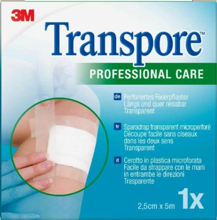 3M™ Transpore™ Fixierpflaster, 1527NP-1, 25 mm x 5 m