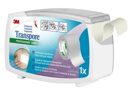 3M™ Transpore™ Fixierpflaster, 1527NP-1 SD , 25 mm x 5 m