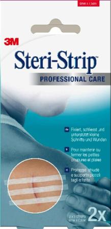 3M™ Steri-Strip™ Wundverschlussstreifen, 1541NP-2, 6 mm x 75 mm, 2 x 3 Streifen/Packung