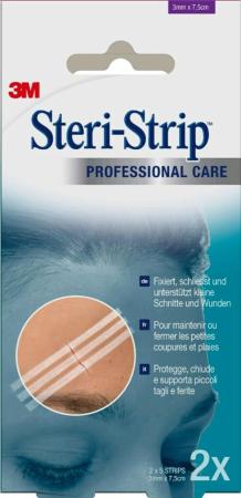 3M™ Steri-Strip™ Wundverschlussstreifen, 1540NP-2, 3 mm x 75 mm, 2 x 5 Streifen/Packung