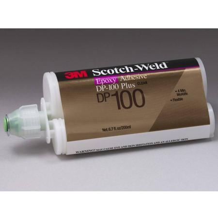 3M™ Scotch-Weld™ 2-Komponenten-Konstruktionsklebstoff auf Epoxidharzbasis DP100 plus, Transparent, 400 ml