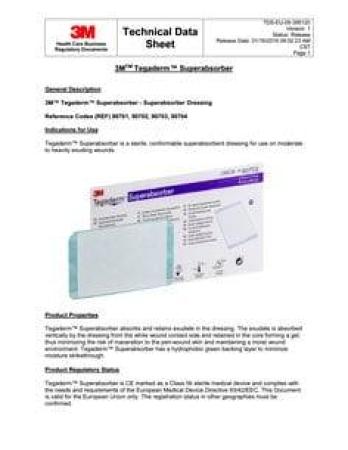 90703 3M™ Tegaderm™ Superabsorber  20 cm x 20 cm, 10 / Packung