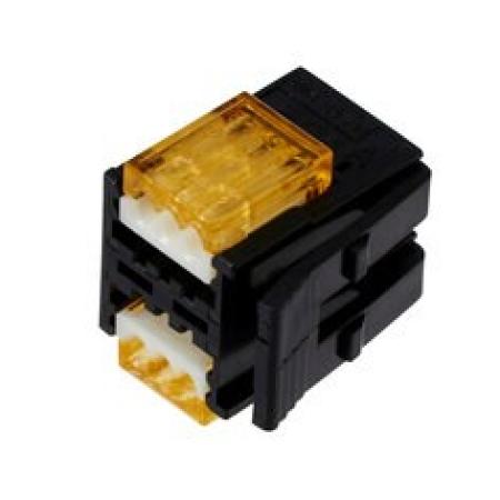 3M™ 37106-3163-0W0 FL 100, Mini Clamp II, Stiftstecker für die Kabelmontage, 06-polig, 24-26 AWG, 0,20 µm Au, Schwarz/Orange