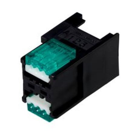 3M™ Mini-Clamp Buchsenstecker, Serie 373, 37306-2124-0W0 FL 100, Schwarz/Grün, 100 ea/Case