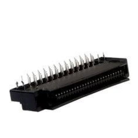 3M™ P50-030P-RR1-EA, Stiftstecker, mit Montageflansch, 90° abgewinkelt, 30-pol, P50 Serie, 1,27 mm, 0,25 µm Au, Schwarz