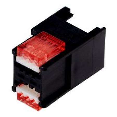 3M™ Mini-Clamp Buchsenstecker, Serie 373, 37306-3101-0W0 FL 100, Schwarz/Rot, 100 ea/Case