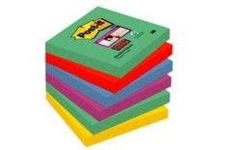 Post-it® Super Sticky Notes, MARRAKESCH Collection, 6 Blöcke, 76 x 76 mm, 100% PEFC SGSCH-PEFC-COC-110078