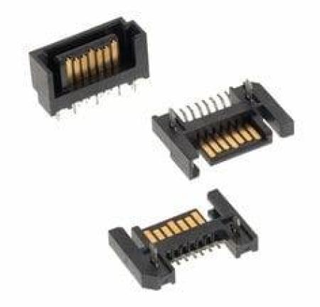 3M™ 5607-4200-SH, Stecker für die Leiterplattenoberflächenmontage, SATA, rechtwinklig, 7-polig, 5607 Serie, Schwarz