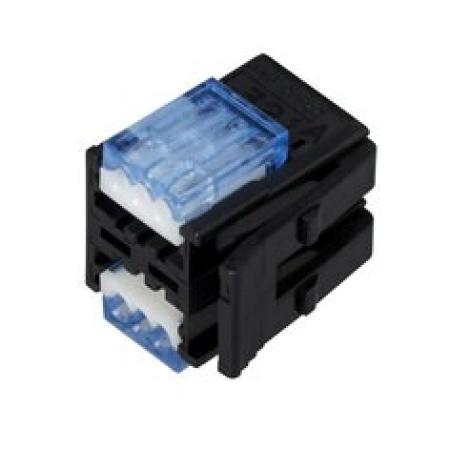 3M™ 37106-2165-0W0 FL 100, Mini Clamp II, Stiftstecker für die Kabelmontage, 06-polig, 20-22 AWG, 0,20 µm Au, Schwarz/Blau