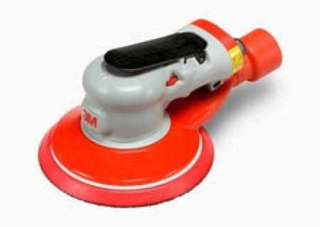 3M™ Einhand-Druckluft-Exzenterschleifer Serie Elite, 75 mm, integrierte Absaugung, 2,5 mm Schleifhub, 1/4"-Gewinde