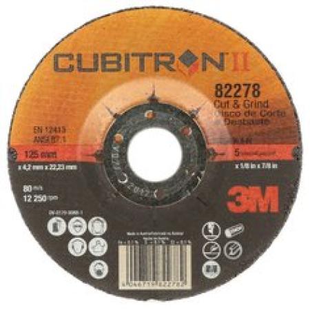 3M™ Cubitron™ II Cut & Grind Schruppscheibe, T27, 125  mm x 4  mm x 22 mm, 36+