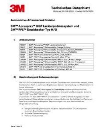 3M™ Accuspray™ Düsenkopf, Orange, 1,4 mm, 16612