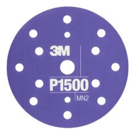 3M™ Hookit™ Flexible Schleifscheibe 270J, 150 mm, 17-fach gelocht, P1500, 34805