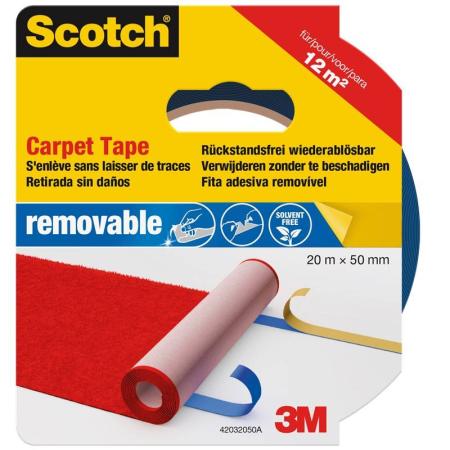 Scotch® Teppichklebeband 42032050, 50 mm x 20 m, blau, 1 Rolle Teppichklebeband