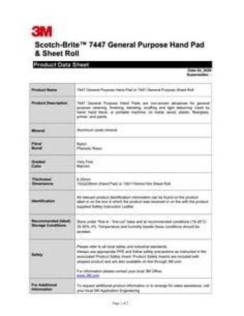 Scotch-Brite™ Handpad 7447 PRO, rot, 152 mm x 228 mm, VFN
