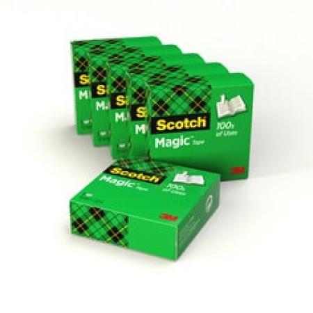 Scotch® Magic™ Unsichtbares Klebeband, 6 Rollen, 19 mm x 33 m