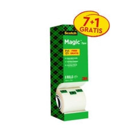 Scotch® Magic™ Unsichtbares Klebeband, Vorteilspack 8 Rollen, 19 mm x 33 m