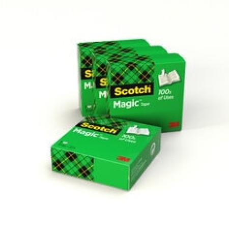 Scotch® Magic™ Unsichtbares Klebeband, 4 Rollen, 19 mm x 33 m