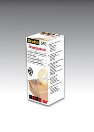 Scotch® Transparentes Klebeband 550, 12 mm x 33 m, 12 rollen