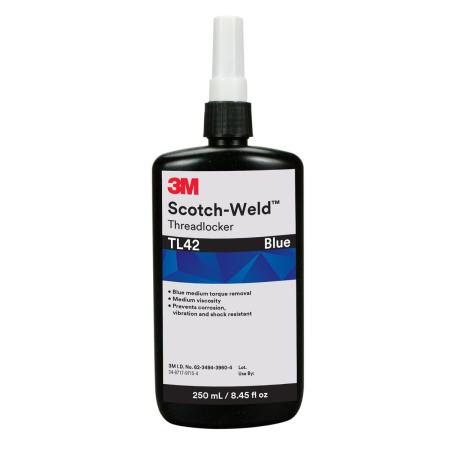 3M™ Scotch-Weld™ Anaerober Klebstoff zur Schraubensicherung TL42, Blau, 250 ml