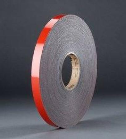 3M™ FB80R Solar Acrylic Foam Tape, Grau, Roter Liner, 19 mm x 66 m x 0,8 mm