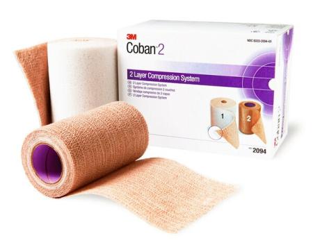 3M™ Coban™ 2 Kompressionssystem, 2094, 10 cm x 3,5 m, 1 Set (Komfortlage + Kompressionslage) / Packung
