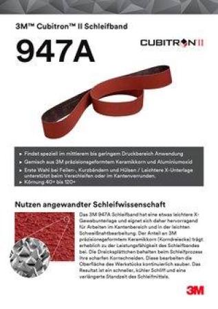 3M™ Cubitron™ II Gewebeschleifband 984F, 150 mm x 9100 mm, 80+, STA