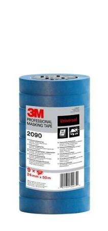 3M™ Malerabdeckband 2090 „Multi-Surface“, 24 mm x 50 m, 9 Rollen/Packung
