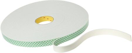 3M™ Doppelseitiges Urethanschaum-Klebeband 4032, Weiß, 19 mm x 10 m, 0.8 mm