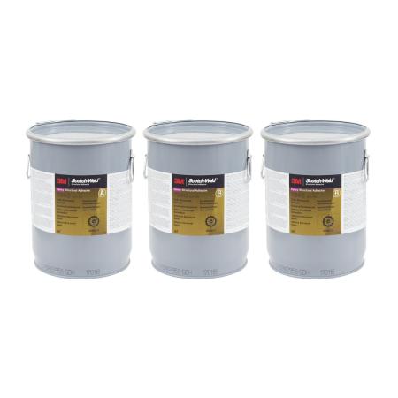 3M™ Scotch-Weld™ 2-Komponenten-Konstruktionsklebstoff auf Epoxidharzbasis 7240 FR, Schwarz, Teil B/A, 54 L
