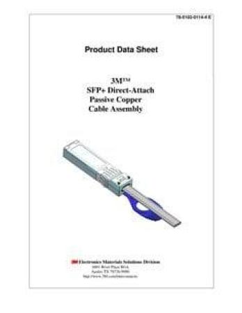 3M™ 1410-P-11-00-3.00, Konfektioniertes Kabel für SFP+ Anwendungen, Serie 1410